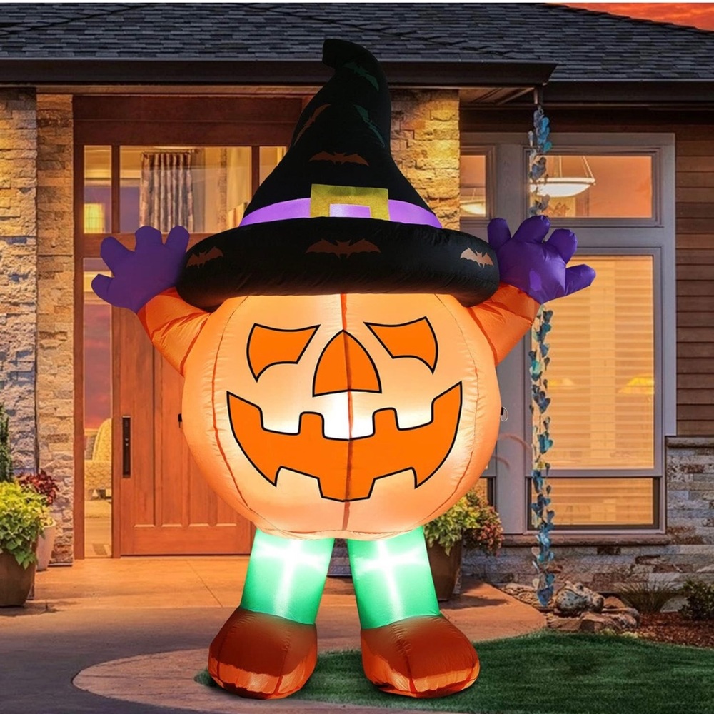 6FT Inflatable Pumpkin Man W/ Magic Hat